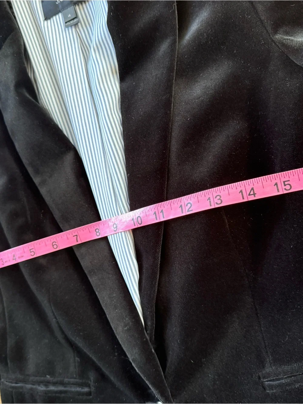 J. Crew Black Velvet Single-Button Blazer